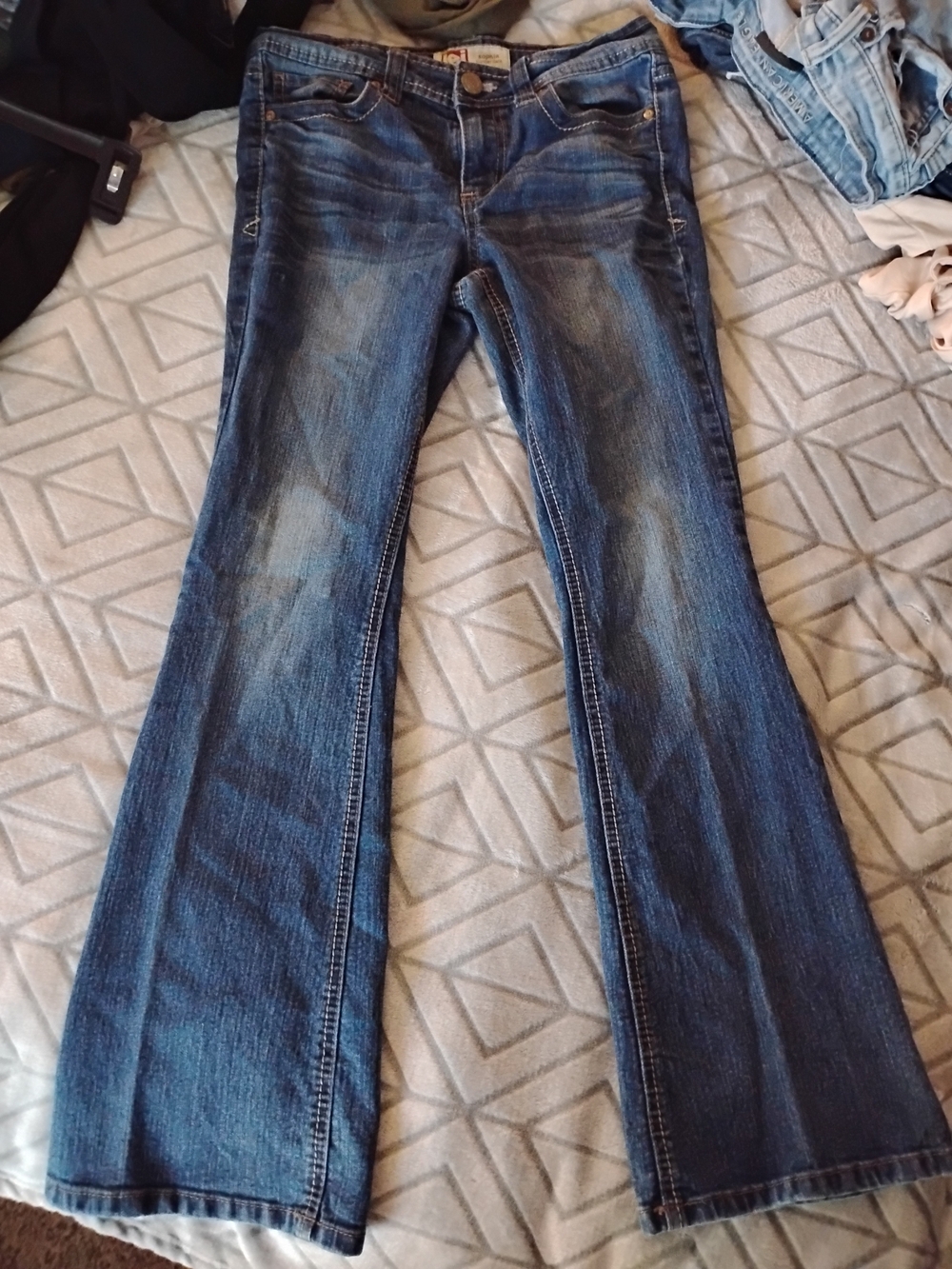 Vintage lei Women's Faded Blue Flare Jeans Size 5 Great Condition